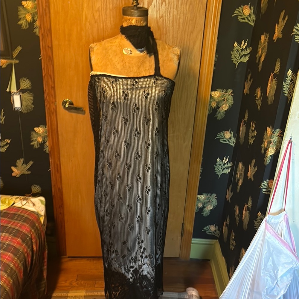 Black One Shoulder Sleeveless Cocktail Dress